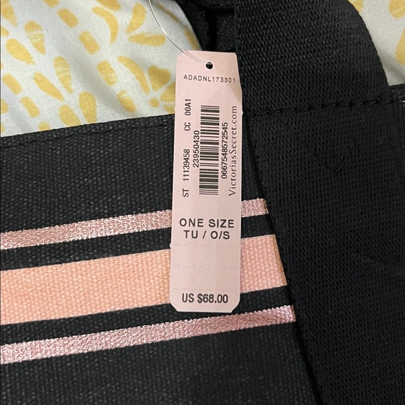 Victoria's Secret Black and Pink Tote - Picture 2 of 3